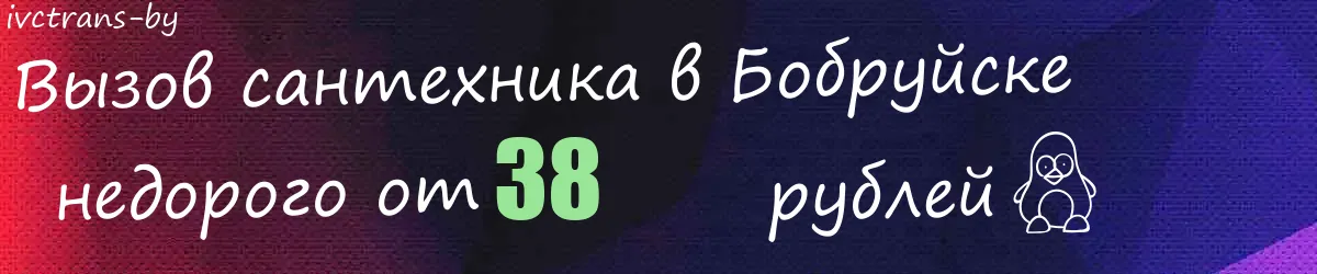 Сантехник в Бобруйске