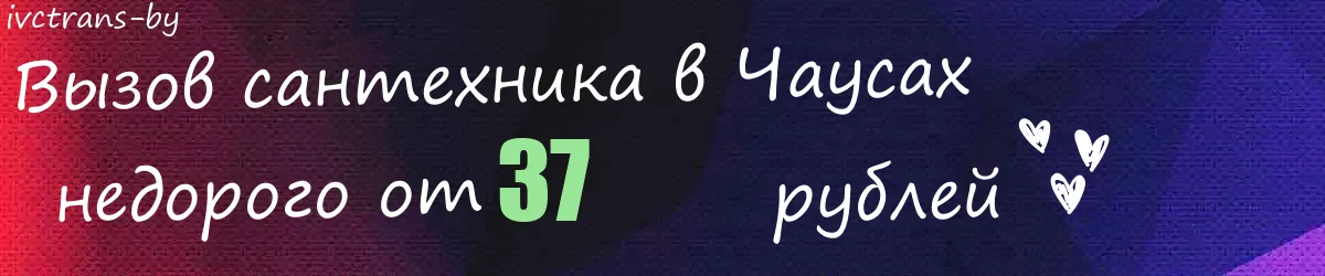 Сантехник в Чаусах