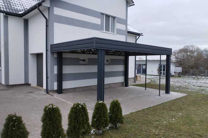 Металлический навес для авто